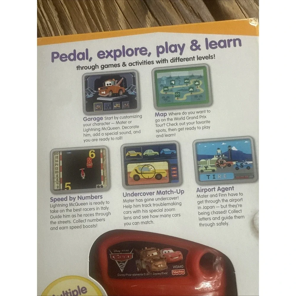 Fisher Price Smart Cycle Cartridge Disney Pixar Cars 2 New 2010 Learning Arcade